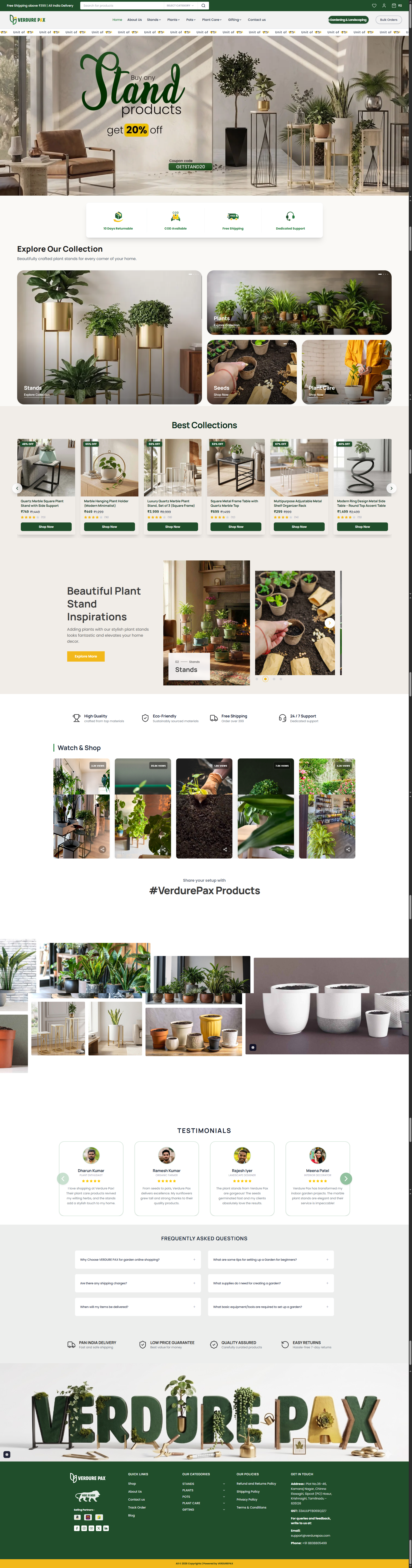 Curated D2C Gardening Storefront